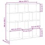 Estante cubo de pared 12 compartimentos madera gris sonoma de , Estantes y estanterías - Ref: Foro24-860009, Precio: 70,79 €,...