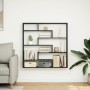 Estante cubo de pared 7 compartimentos madera ingeniería negro by , Shelves and shelves - Ref: Foro24-860023, Price: 74,04 €,...