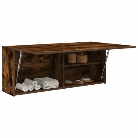Mueble pared baño madera ingeniería roble ahumado 100x25x40 cm von , Badezimmerwaschtische - Ref: Foro24-860107, Preis: 72,50...