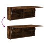 Mueble pared baño madera ingeniería roble ahumado 100x25x40 cm by , bathroom vanities - Ref: Foro24-860107, Price: 73,41 €, D...