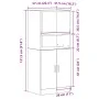 Mueble de cocina madera ingeniería gris sonoma 57x41,5x131,5 cm von , Küchenschränke - Ref: Foro24-860126, Preis: 104,13 €, R...