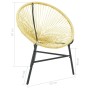 Acapulco runder Stuhl aus beigem synthetischem Rattan von vidaXL, Gartenstühle - Ref: Foro24-313139, Preis: 78,43 €, Rabatt: %