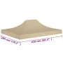Techo de carpa para celebraciones beige 4x3 m 270 g/m² de vidaXL, Cubiertas para carpas y cenadores - Ref: Foro24-315353, Pre...