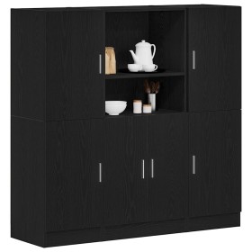 Mueble de cocina 3 piezas madera contrachapada negro von , Regale und Regale - Ref: Foro24-3324152, Preis: 277,36 €, Rabatt: %