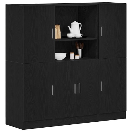 Mueble de cocina 3 piezas madera contrachapada negro von , Regale und Regale - Ref: Foro24-3324152, Preis: 277,36 €, Rabatt: %