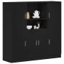 Mueble de cocina 3 piezas madera contrachapada negro by , Shelves and shelves - Ref: Foro24-3324152, Price: 286,15 €, Discoun...