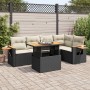 Set sofás jardín y cojines 5 pzas ratán sintético acacia negro by , Garden sets - Ref: Foro24-3327598, Price: 429,01 €, Disco...