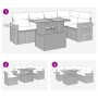Set sofás jardín y cojines 5 pzas ratán sintético acacia negro by , Garden sets - Ref: Foro24-3327598, Price: 429,01 €, Disco...