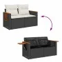 Set sofás jardín y cojines 5 pzas ratán sintético acacia negro von , Gartensets - Ref: Foro24-3327598, Preis: 422,16 €, Rabat...