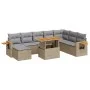 Set sofás jardín y cojines 7 pzas ratán sintético acacia beige by , Garden sets - Ref: Foro24-3327636, Price: 593,51 €, Disco...