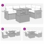 Set sofás jardín y cojines 5 pzas ratán sintético acacia beige by , Garden sets - Ref: Foro24-3327601, Price: 459,93 €, Disco...