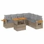 Set sofás jardín y cojines 6 pzas ratán sintético acacia beige by , Garden sets - Ref: Foro24-3327608, Price: 501,84 €, Disco...