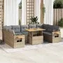 Set sofás jardín y cojines 10 pzas ratán sintético acacia beige von , Gartensets - Ref: Foro24-3327643, Preis: 691,95 €, Raba...