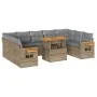 Set sofás jardín y cojines 10 pzas ratán sintético acacia beige von , Gartensets - Ref: Foro24-3327643, Preis: 691,95 €, Raba...