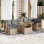 Set sofás jardín y cojines 8 pzas ratán sintético acacia beige von , Gartensets - Ref: Foro24-3327629, Preis: 560,45 €, Rabat...