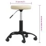 Taburete de masajes terciopelo Crema de , Sillones de masaje - Ref: Foro24-3085737, Precio: 55,25 €, Descuento: %