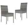 Garden dining chairs 2 units gray synthetic rattan by vidaXL, Garden chairs - Ref: Foro24-315108, Price: 100,50 €, Discount: %