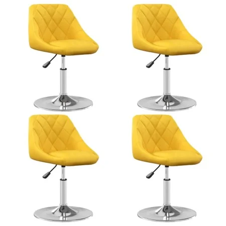 Sillas de comedor giratorias 4 uds terciopelo amarillo mostaza de , Sillas de comedor - Ref: Foro24-3088765, Precio: 188,37 €...