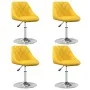 Sillas de comedor giratorias 4 uds terciopelo amarillo mostaza de , Sillas de comedor - Ref: Foro24-3088765, Precio: 188,37 €...