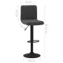 Taburete de cocina de terciopelo negro by , Kitchen stools - Ref: Foro24-334291, Price: 77,31 €, Discount: %
