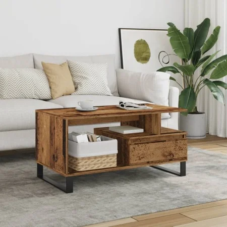 Mesa de centro madera ingeniería madera envejecida 90x49x45 cm von , Couchtisch - Ref: Foro24-857454, Preis: 84,65 €, Rabatt: %