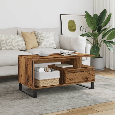 Mesa de centro madera ingeniería madera envejecida 90x49x45 cm von , Couchtisch - Ref: Foro24-857454, Preis: 86,66 €, Rabatt: %