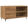 Mueble discos madera de ingeniería roble artisan 84,5x38x48 cm by , Closets and storage - Ref: Foro24-857241, Price: 69,16 €,...