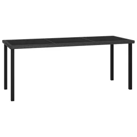 Synthetic black rattan garden dining table 180x70x73 cm by vidaXL, Garden tables - Ref: Foro24-315116, Price: 186,75 €, Disco...