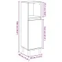 Armario de baño madera contrachapada gris hormigón 30x30x100 cm de , Muebles de baño - Ref: Foro24-857107, Precio: 46,00 €, D...