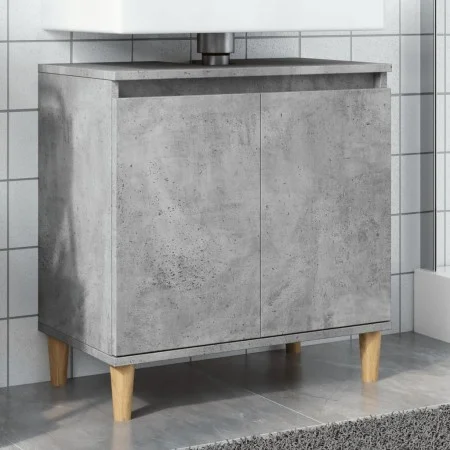Mueble de lavabo madera contrachapada gris hormigón 58x33x60cm de , Tocadores de baño - Ref: Foro24-857113, Precio: 47,82 €, ...