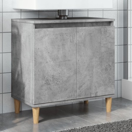 Mueble de lavabo madera contrachapada gris hormigón 58x33x60cm von , Badezimmerwaschtische - Ref: Foro24-857113, Preis: 49,43...