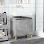 Mueble de lavabo madera contrachapada gris hormigón 58x33x60cm von , Badezimmerwaschtische - Ref: Foro24-857113, Preis: 49,43...