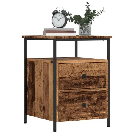 Mesitas de noche 2 uds madera ingeniería envejecida 44x45x60 cm by , Nightstands - Ref: Foro24-857255, Price: 114,60 €, Disco...