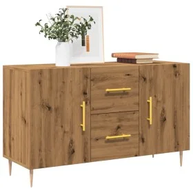 Aparador de madera de ingeniería roble artisan 100x36x60 cm by , Sideboards - Ref: Foro24-857319, Price: 98,84 €, Discount: %