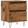 Mesita de noche madera ingeniería madera envejecida 40x35x50 cm by , Nightstands - Ref: Foro24-857416, Price: 46,59 €, Discou...