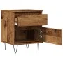 Mesita de noche madera ingeniería madera envejecida 40x35x50 cm by , Nightstands - Ref: Foro24-857416, Price: 46,59 €, Discou...