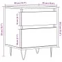Mesita de noche madera ingeniería madera envejecida 40x35x50 cm by , Nightstands - Ref: Foro24-857416, Price: 46,59 €, Discou...