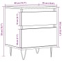 Mesita de noche madera ingeniería madera envejecida 40x35x50 cm von , Nachttische - Ref: Foro24-857416, Preis: 47,35 €, Rabat...