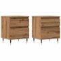 Mesitas de noche 2 uds madera roble artisian 40x35x50 cm de , Mesitas de noche - Ref: Foro24-857399, Precio: 101,49 €, Descue...