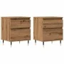 Mesitas de noche 2 uds madera roble artisian 40x35x50 cm de , Mesitas de noche - Ref: Foro24-857399, Precio: 99,73 €, Descuen...