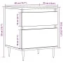 Mesitas de noche 2 uds madera roble artisian 40x35x50 cm de , Mesitas de noche - Ref: Foro24-857399, Precio: 99,73 €, Descuen...