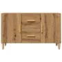 Aparador de madera de ingeniería roble artisan 100x36x60 cm by , Sideboards - Ref: Foro24-856903, Price: 94,09 €, Discount: %