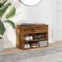 Banco zapatero madera ingeniería madera envejecida 60x30x45 cm von , Schuhregale und Schuhorganisatoren - Ref: Foro24-856754,...