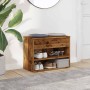 Banco zapatero madera ingeniería madera envejecida 60x30x45 cm von , Schuhregale und Schuhorganisatoren - Ref: Foro24-856754,...