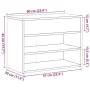 Banco zapatero madera ingeniería madera envejecida 60x30x45 cm von , Schuhregale und Schuhorganisatoren - Ref: Foro24-856754,...