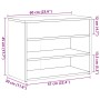 Banco zapatero madera ingeniería madera envejecida 60x30x45 cm von , Schuhregale und Schuhorganisatoren - Ref: Foro24-856754,...