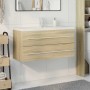 Set de muebles de baño 2 pzas madera contrachapada roble Sonoma von , Badezimmermöbel - Ref: Foro24-3325048, Preis: 309,58 €,...