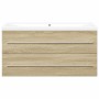 Set de muebles de baño 2 pzas madera contrachapada roble Sonoma von , Badezimmermöbel - Ref: Foro24-3325048, Preis: 309,58 €,...
