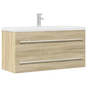 Armario para lavab contrachapada color roble 100x38,5x48 cm by , Bathroom furniture - Ref: Foro24-856232, Price: 66,72 €, Dis...
