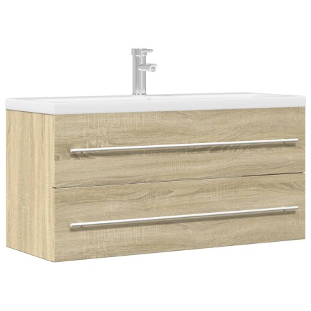 Armario para lavab contrachapada color roble 100x38,5x48 cm von , Badezimmermöbel - Ref: Foro24-856232, Preis: 66,72 €, Rabat...